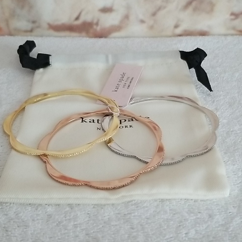 New kate spade Slender Pave Scallop Bracelets (3)